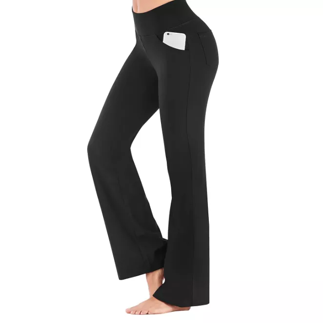 Emakumezkoen gerri altuko Yoga praka leunak